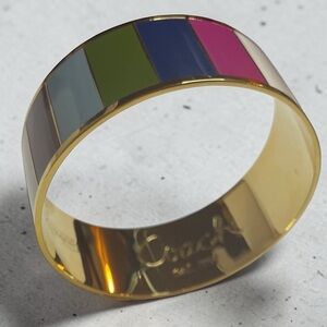 Coach Legacy gold tone bangle bracelet NWOT